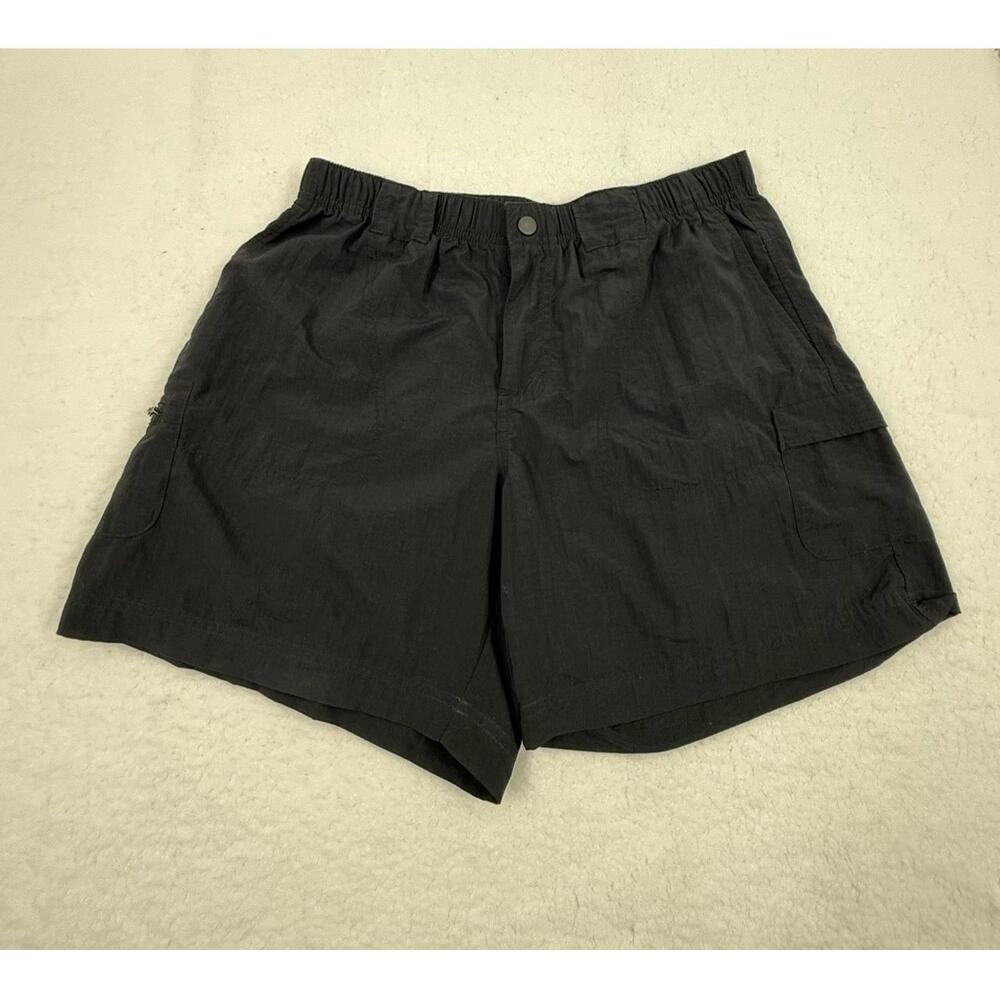 Columbia Black Elastic Waist Multiple Pockets Casual‎ Cargo Shorts Small